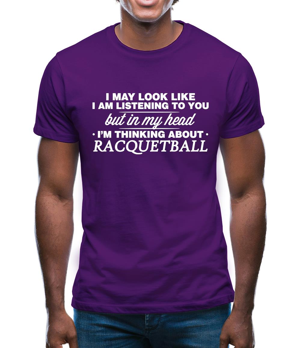 In My Head I'm Racquetball Mens T-Shirt