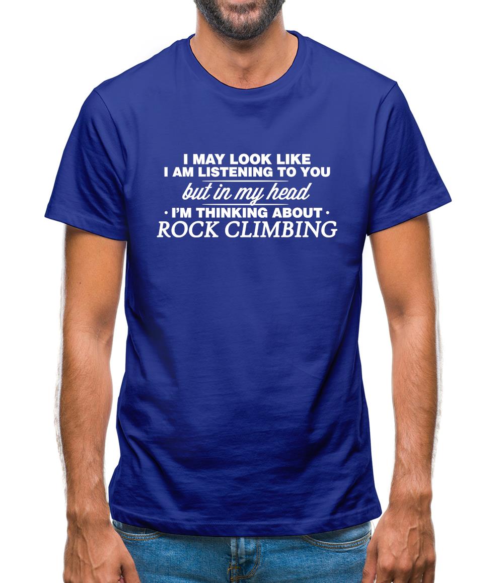 In My Head I'm Rock Climbing Mens T-Shirt