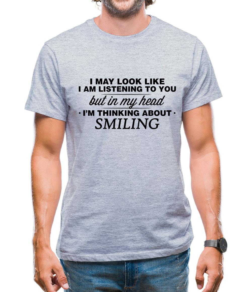 In My Head I'm Smiling Mens T-Shirt