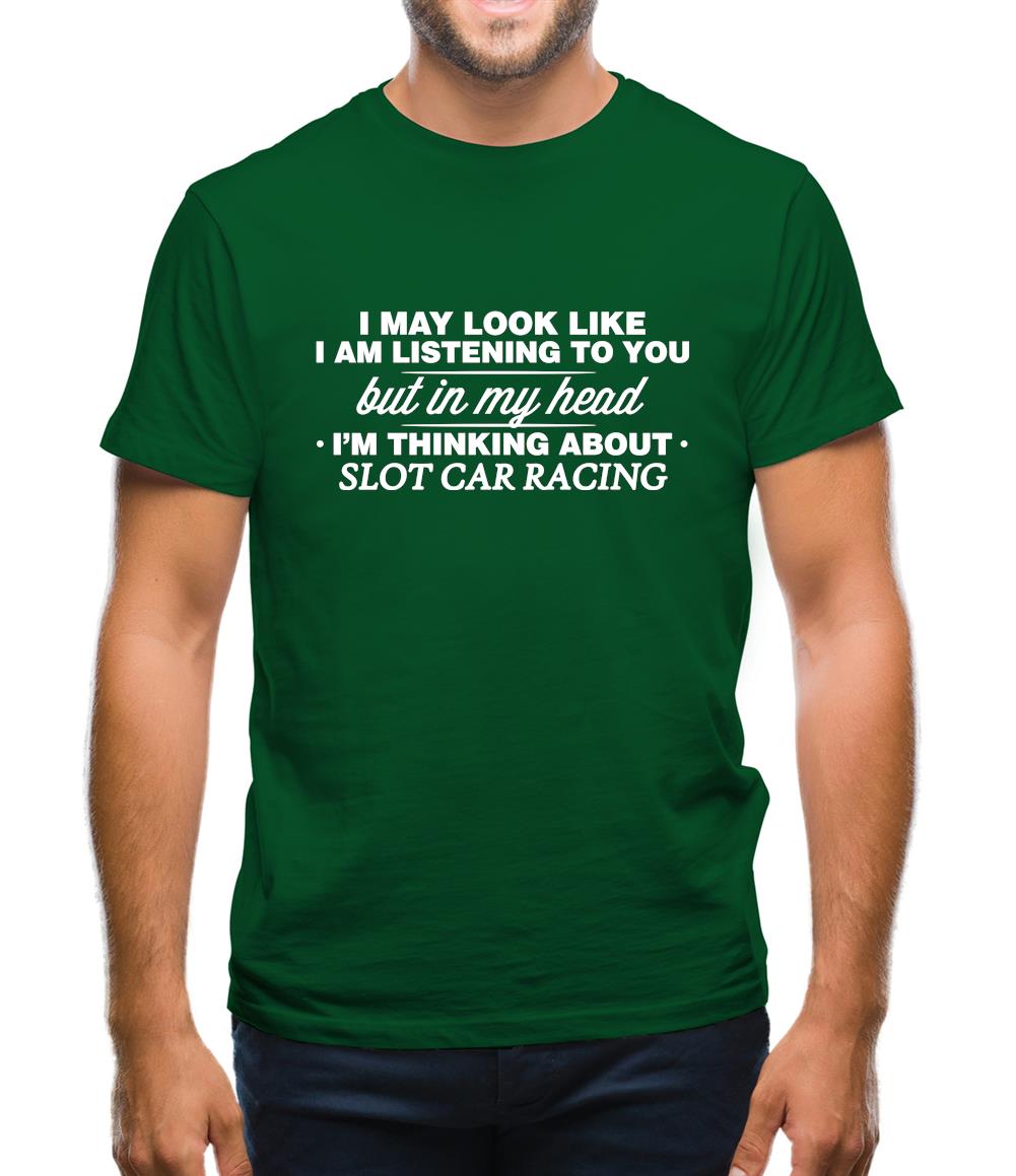 In My Head I'm Slot Car Racing Mens T-Shirt