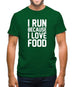 I Run Because I Love Food Mens T-Shirt