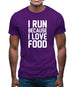 I Run Because I Love Food Mens T-Shirt