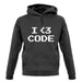 I Heart Code unisex hoodie