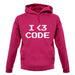 I Heart Code unisex hoodie