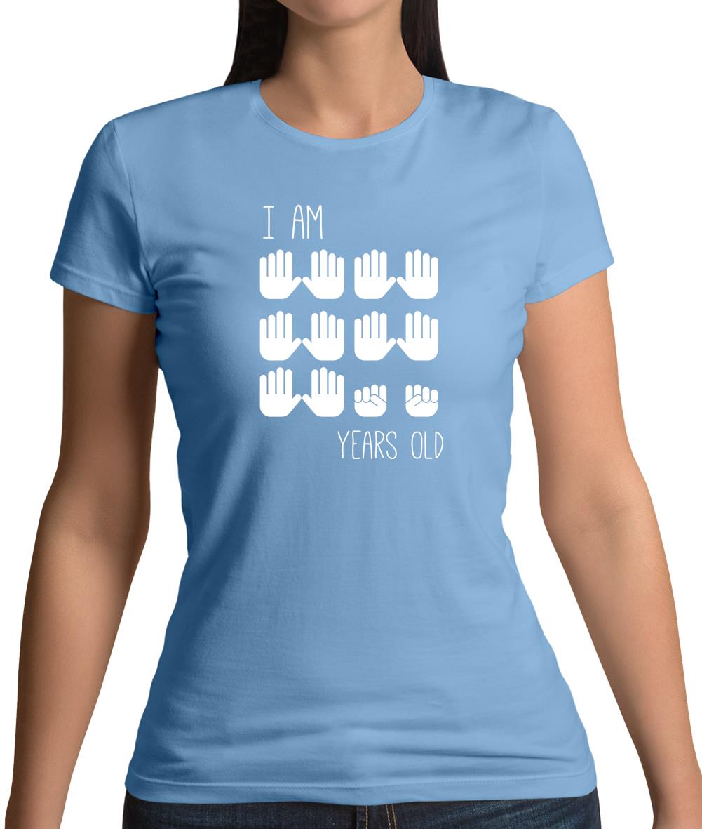 I Am 50 Years Old (Hands) Womens T-Shirt