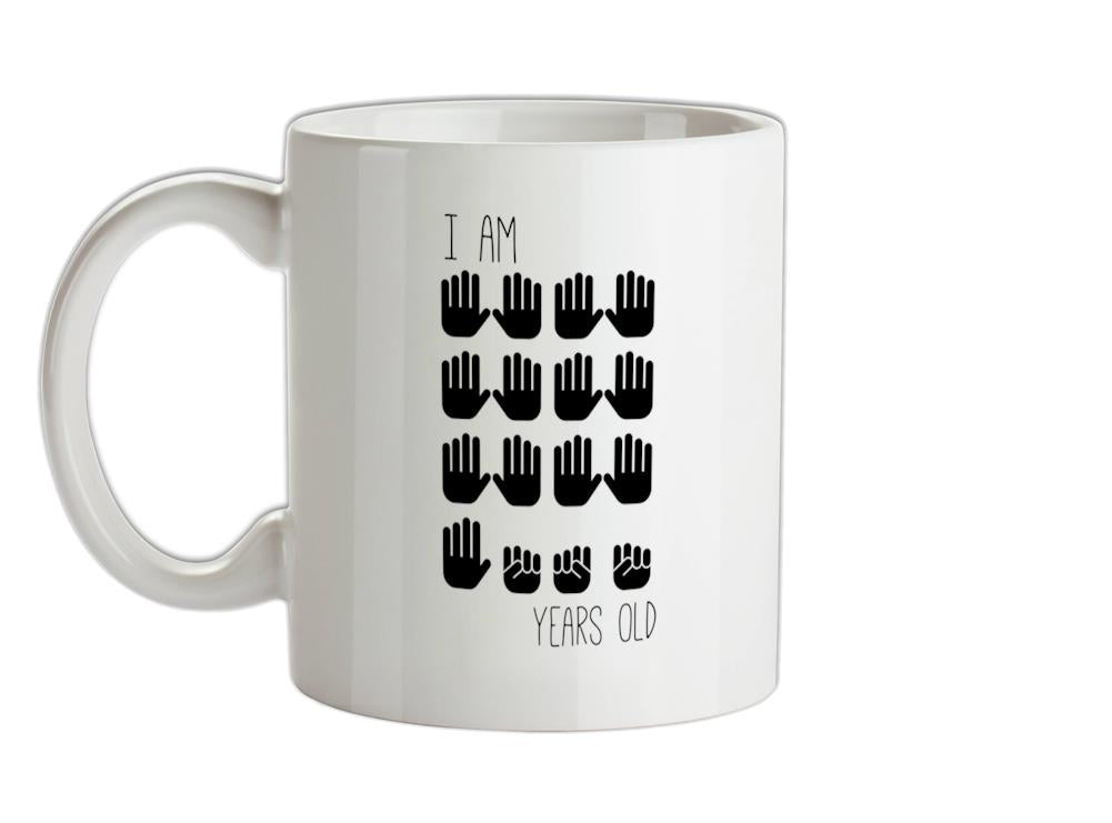 I Am 65 Years Old (Hands) Ceramic Mug