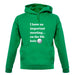 I Have An Important Meeting, on the 9th Hole unisex hoodie