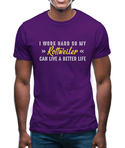 I Work Hard For My Rottweiler Mens T-Shirt
