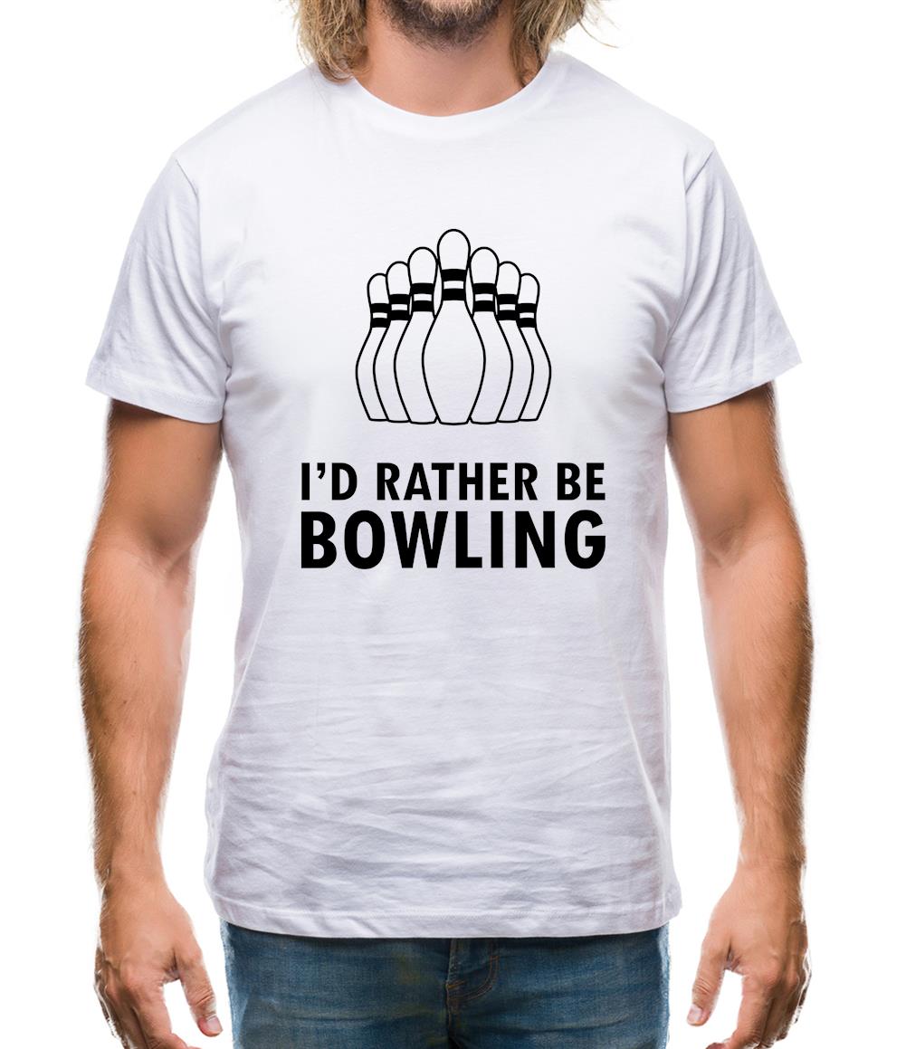 I'd Rather Be Bowling Mens T-Shirt