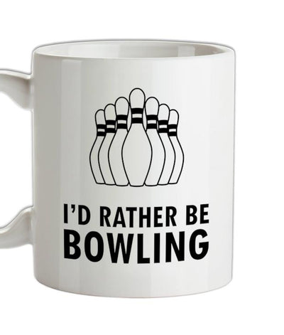 I'd Rather Be Bowling Ceramic Mug
