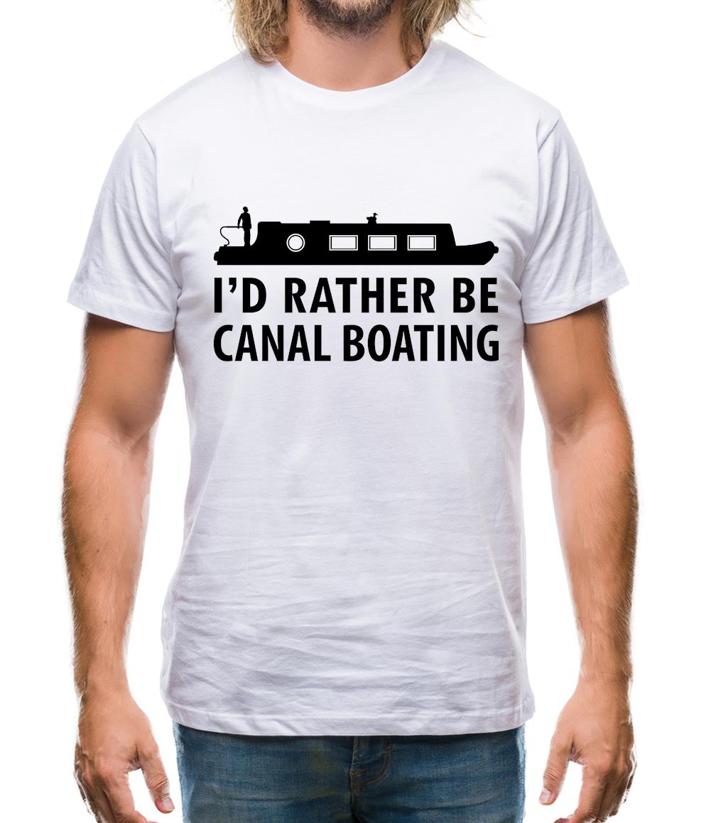 I'd Rather Be Canal Boating Mens T-Shirt