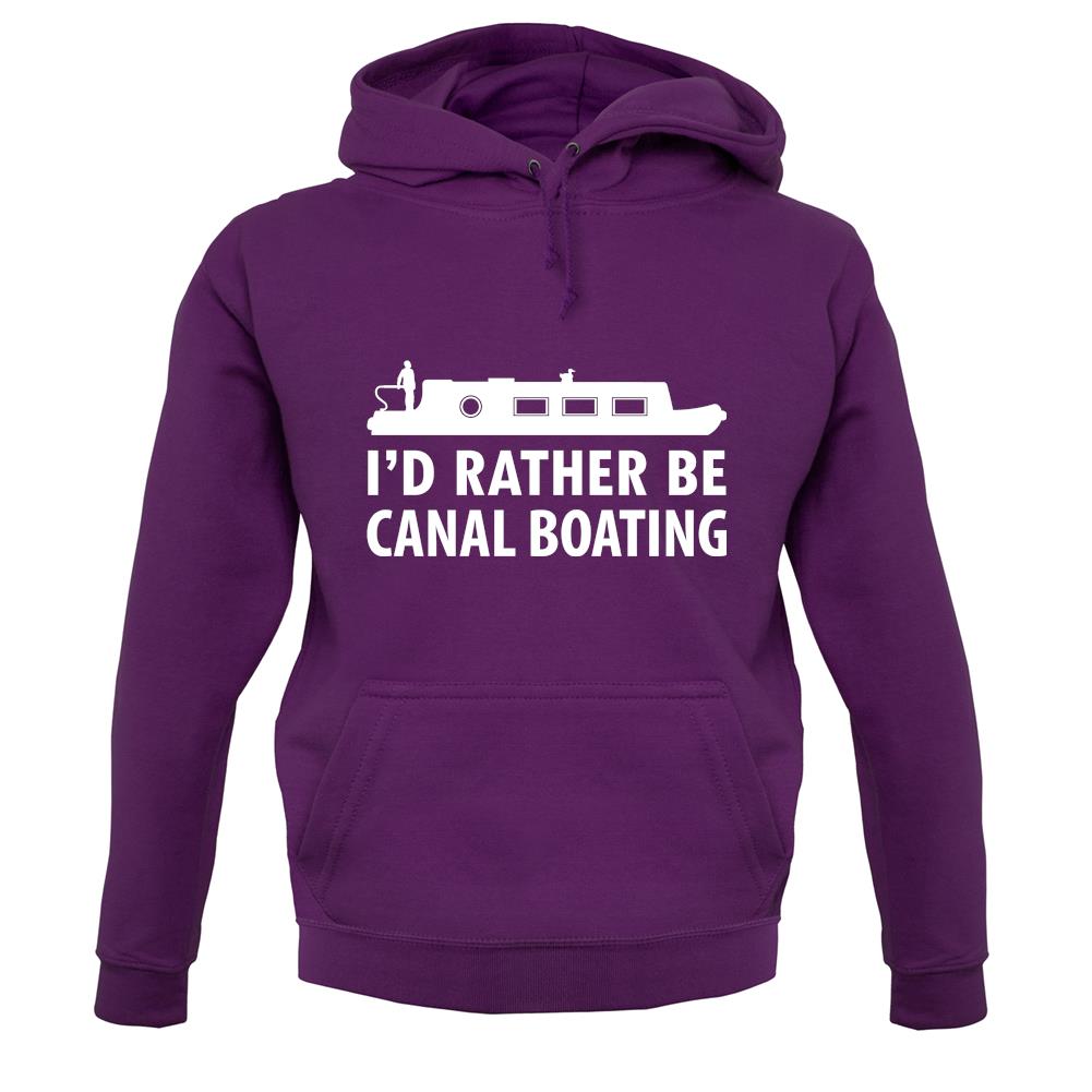 I'd Rather Be Canal Boating unisex hoodie