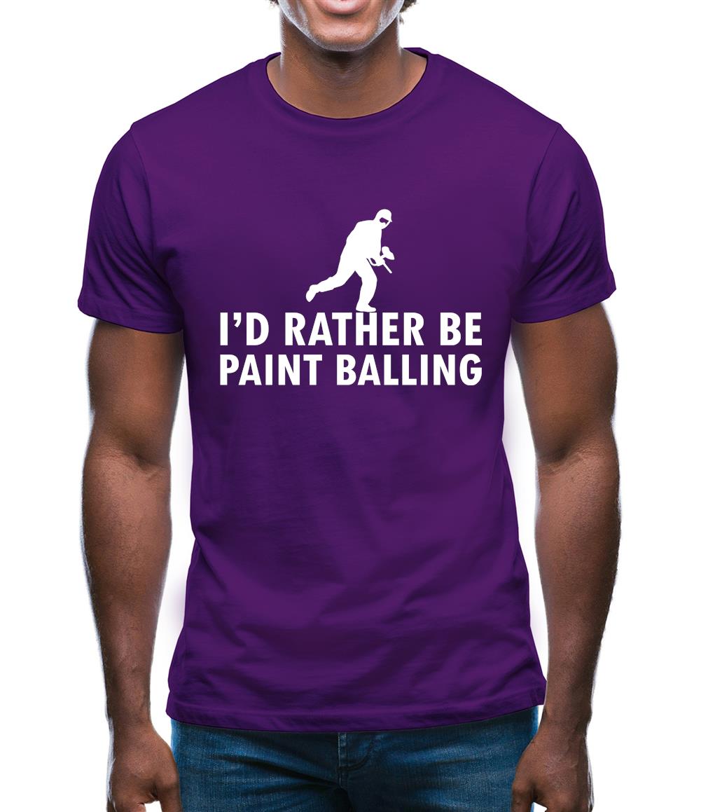 I'd Rather Be Playing Paintballing Mens T-Shirt