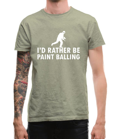 I'd Rather Be Playing Paintballing Mens T-Shirt