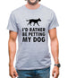 I'd Rather Be Petting My Dog Mens T-Shirt