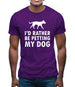 I'd Rather Be Petting My Dog Mens T-Shirt