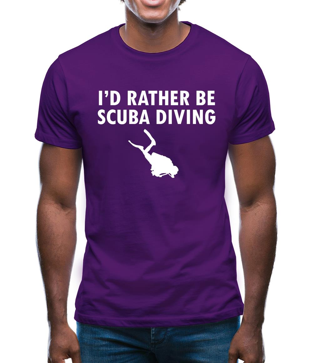 I'd Rather Be Scuba Diving Mens T-Shirt