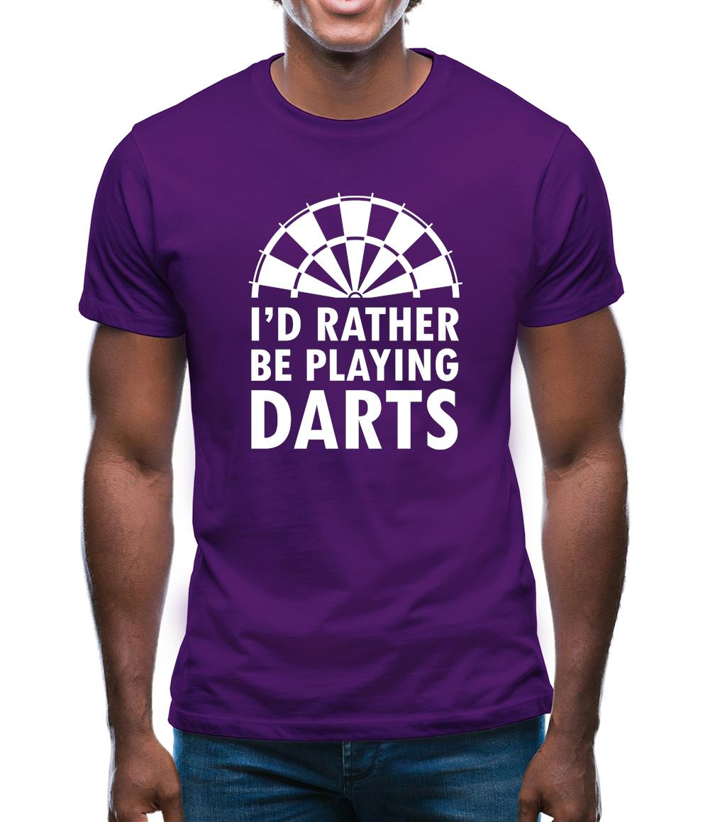 I'd Rather Be Playing Darts Mens T-Shirt