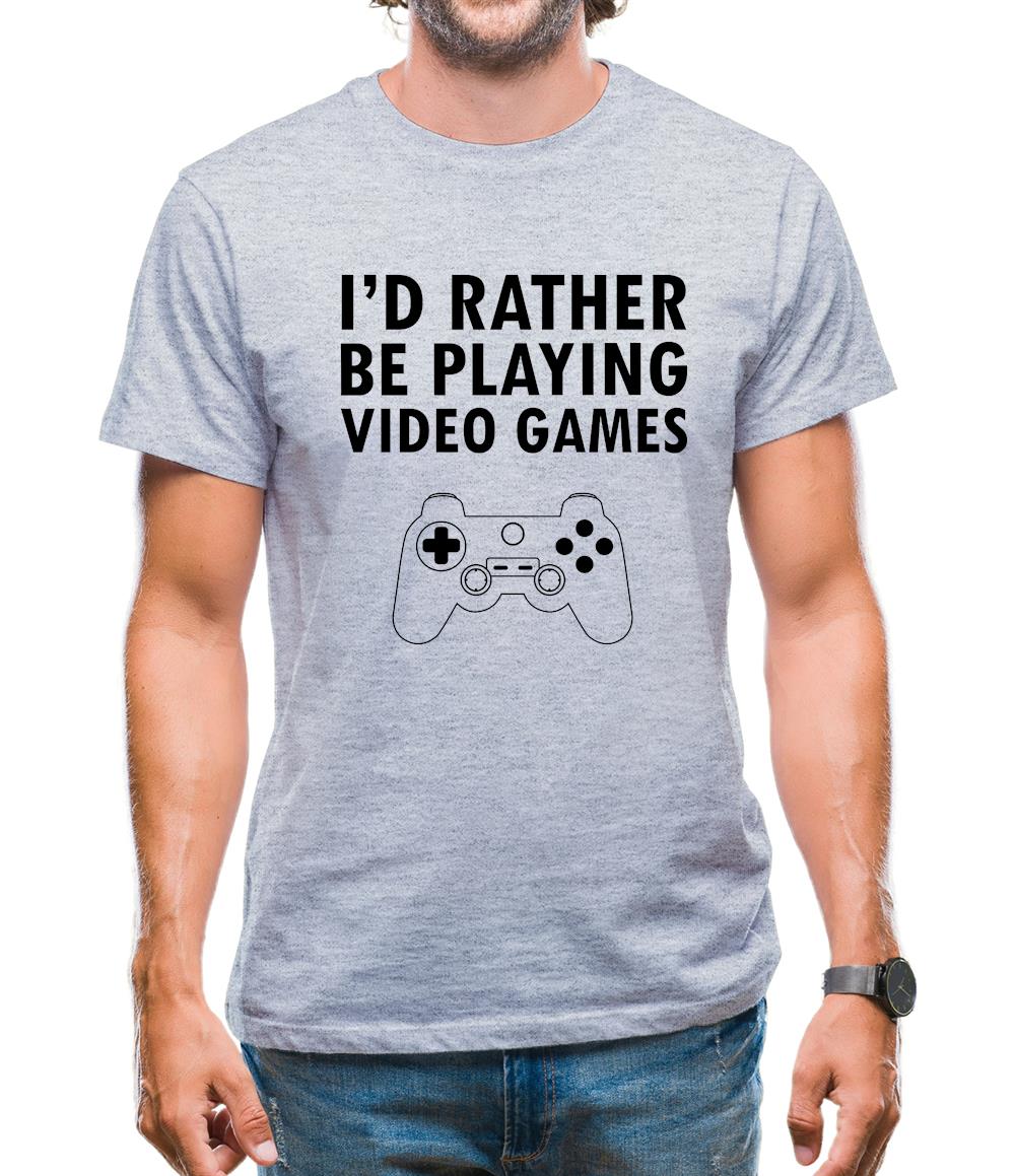 I'd Rather Be Playing Video Games Mens T-Shirt