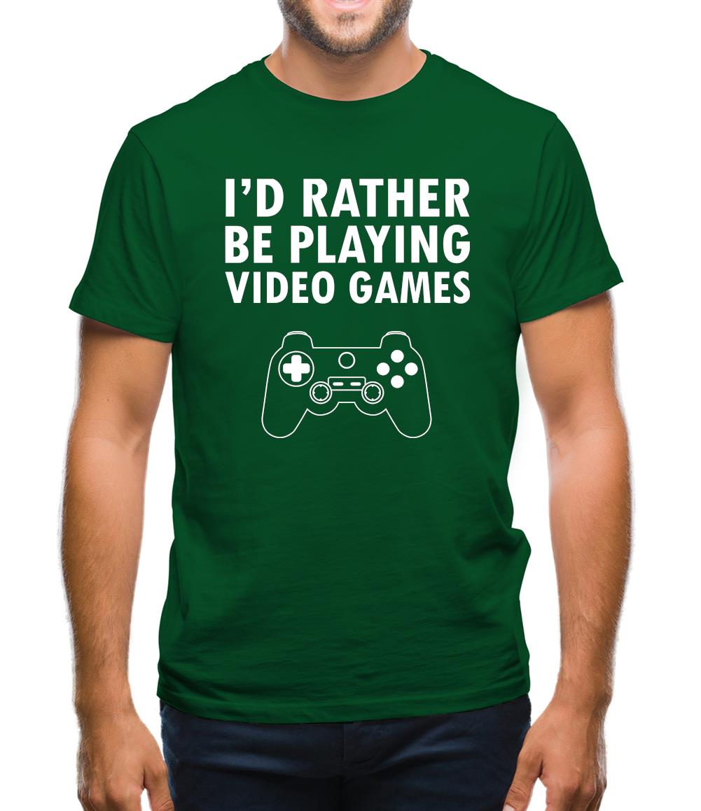 I'd Rather Be Playing Video Games Mens T-Shirt