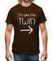 I'm With My Twin (Right) Mens T-Shirt