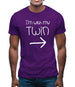 I'm With My Twin (Right) Mens T-Shirt