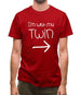 I'm With My Twin (Right) Mens T-Shirt