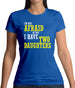 I'm Not Afraid Of You, I Have Two Daughters Womens T-Shirt