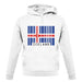 Iceland Barcode Style Flag unisex hoodie