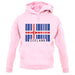 Iceland Barcode Style Flag unisex hoodie