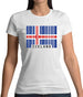 Iceland Barcode Style Flag Womens T-Shirt