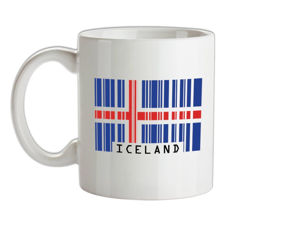 Iceland Barcode Style Flag Ceramic Mug