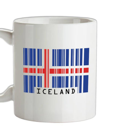 Iceland Barcode Style Flag Ceramic Mug