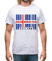 Iceland Barcode Style Flag Mens T-Shirt