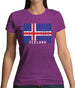 Iceland Barcode Style Flag Womens T-Shirt