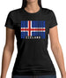 Iceland Barcode Style Flag Womens T-Shirt