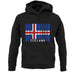 Iceland Barcode Style Flag unisex hoodie