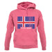 Iceland Barcode Style Flag unisex hoodie