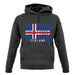 Iceland Barcode Style Flag unisex hoodie