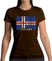 Iceland Barcode Style Flag Womens T-Shirt