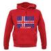 Iceland Barcode Style Flag unisex hoodie