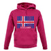 Iceland Barcode Style Flag unisex hoodie