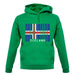 Iceland Barcode Style Flag unisex hoodie