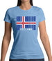 Iceland Barcode Style Flag Womens T-Shirt