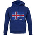 Iceland Barcode Style Flag unisex hoodie