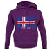 Iceland Barcode Style Flag unisex hoodie