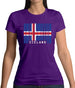 Iceland Barcode Style Flag Womens T-Shirt