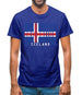 Iceland Barcode Style Flag Mens T-Shirt