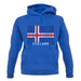 Iceland Barcode Style Flag unisex hoodie