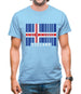 Iceland Barcode Style Flag Mens T-Shirt